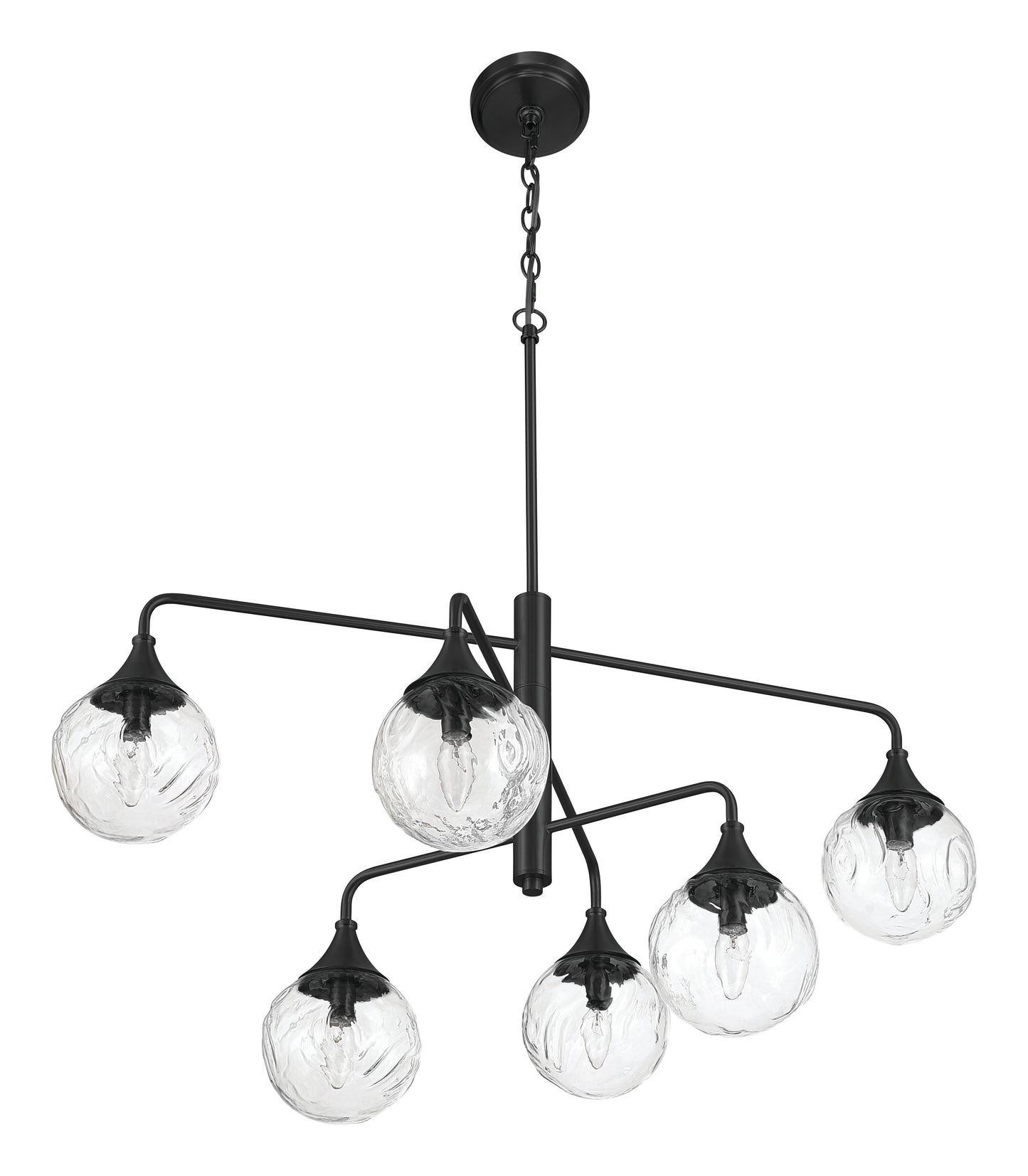 61226-FB - Reflection 6 Light 36" Wide Chandelier - Flat Black