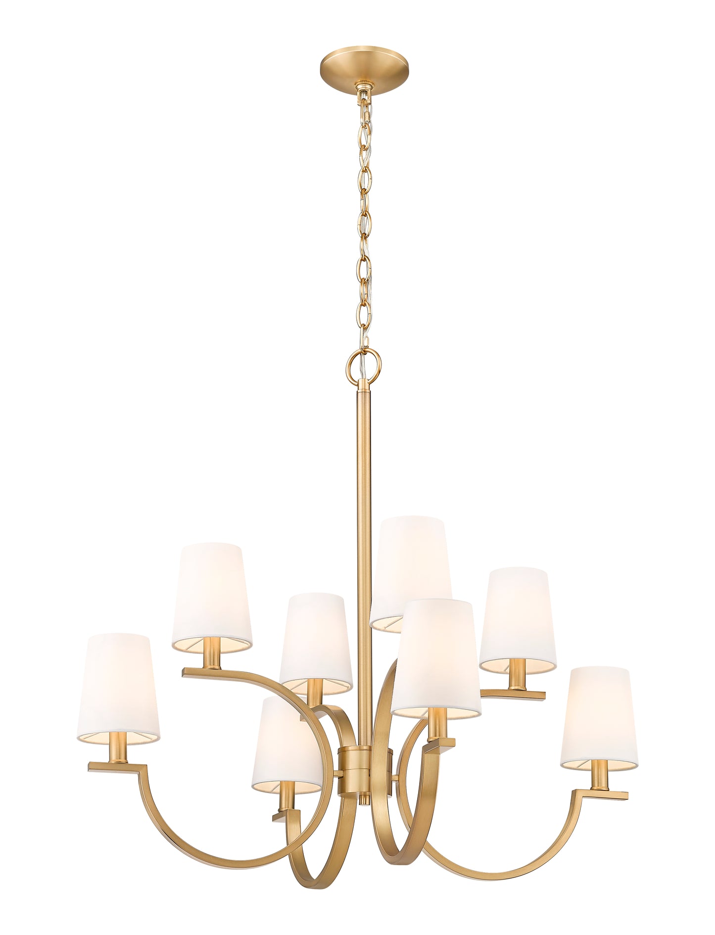 2016-8MGLD - Cordelia 8 Light 29" Chandelier - Modern Gold