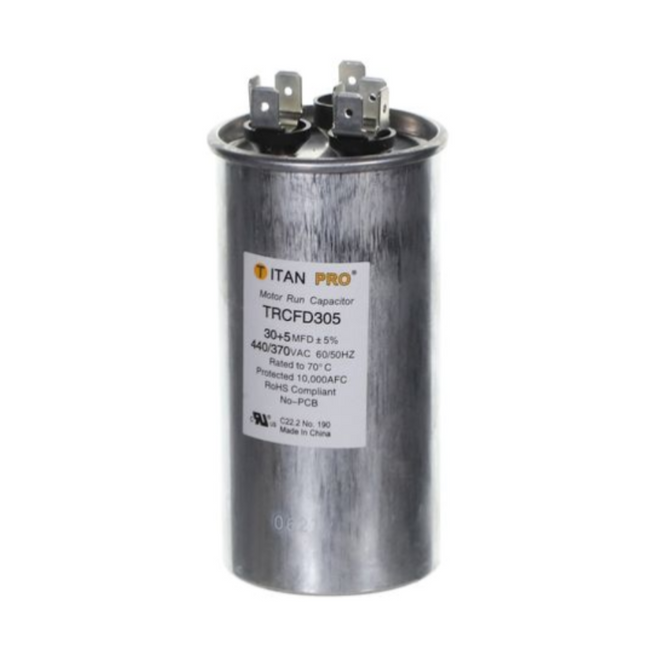 TRCFD305 - TITAN PRO CAPACITOR 30+5 MFD 440/370V ROUND