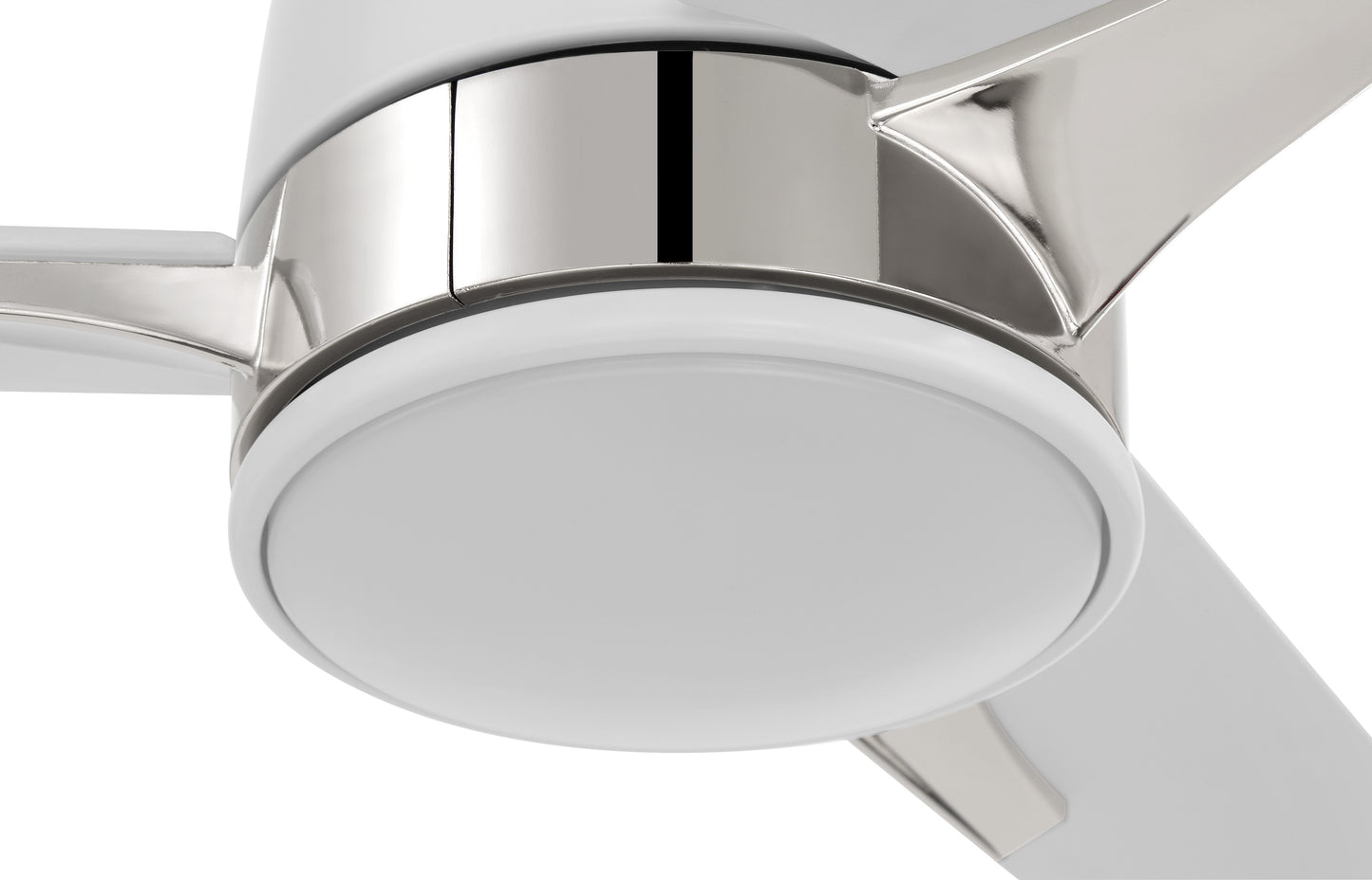FUL52WPLN3 - Fuller 52" 3 Blade Ceiling Fan with Light Kit - White / Polished Nickel