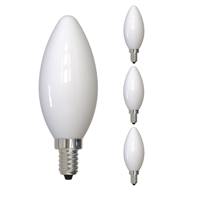 776934 - Dimmable B11 LED Candelabra Light Bulb - 5 Watt - 4000K - 4 Pack