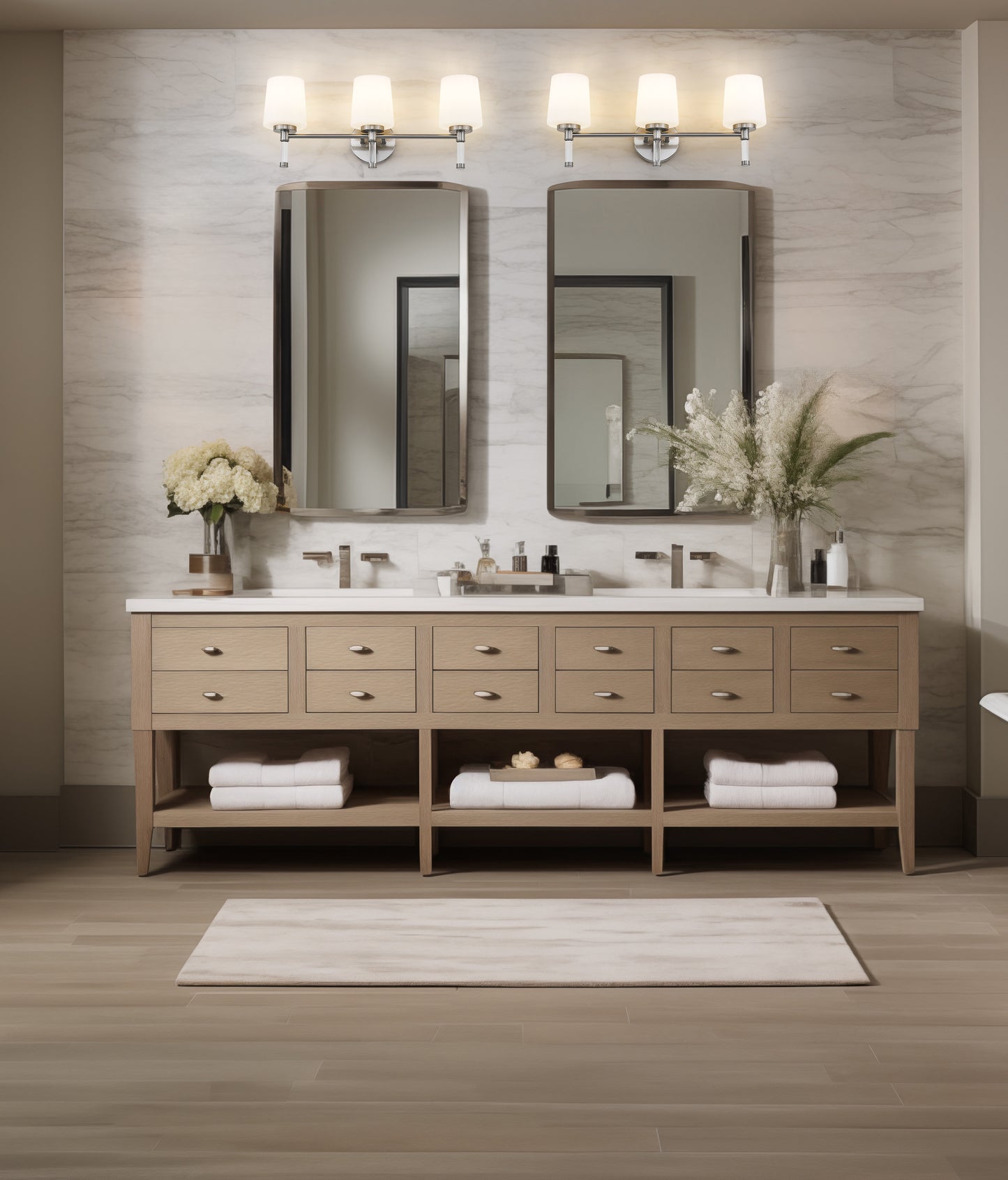 7700-3V-BN - Henri 3 Light 24" Vanity - Brushed Nickel