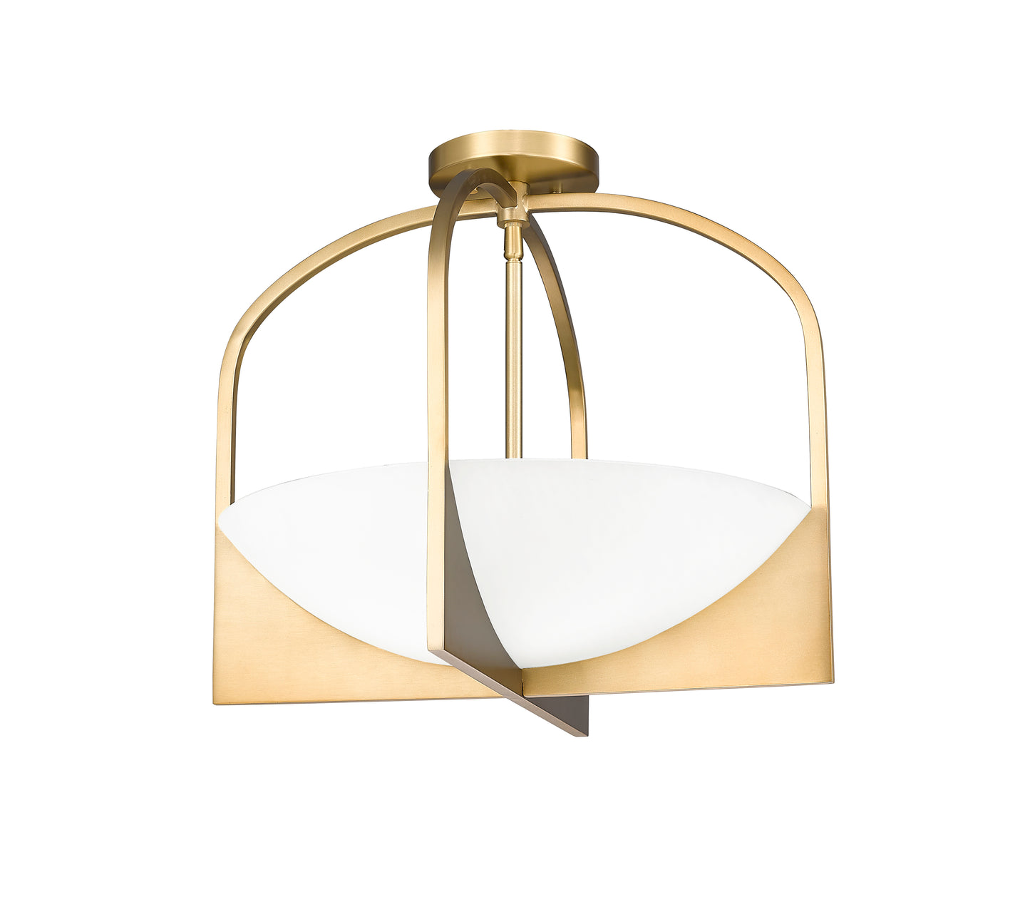1947SFS-MGLD - Devon 4 Light Semi Flush 18" Mount - Modern Gold