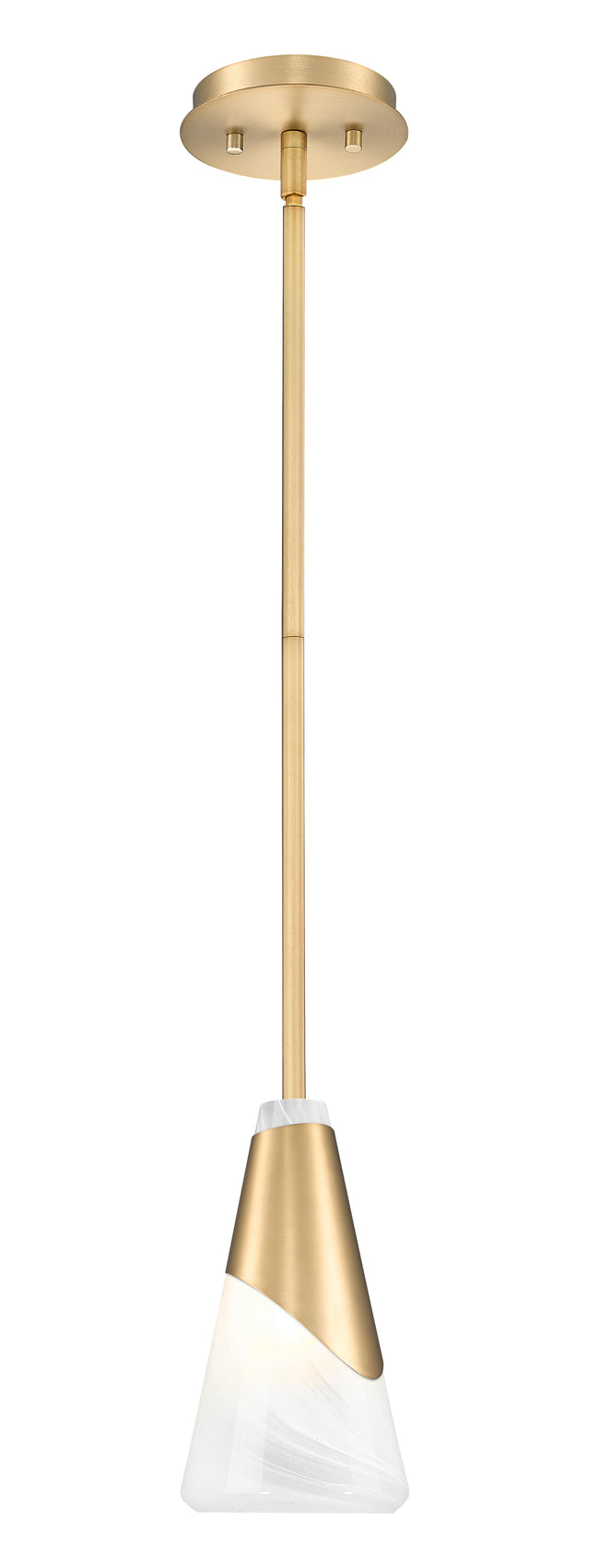 828P6-ROD-MGLD - Aimie 1 Light 6" Pendant - Modern Gold