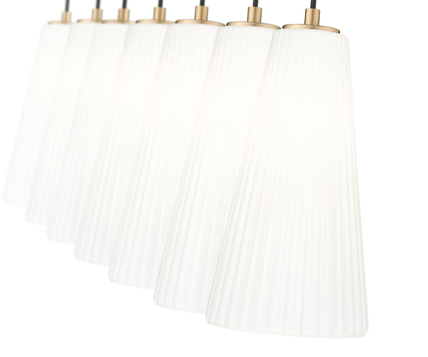 3043P7-7L-MGLD - Farrell 7 Light Linear 54" Chandelier - Modern Gold