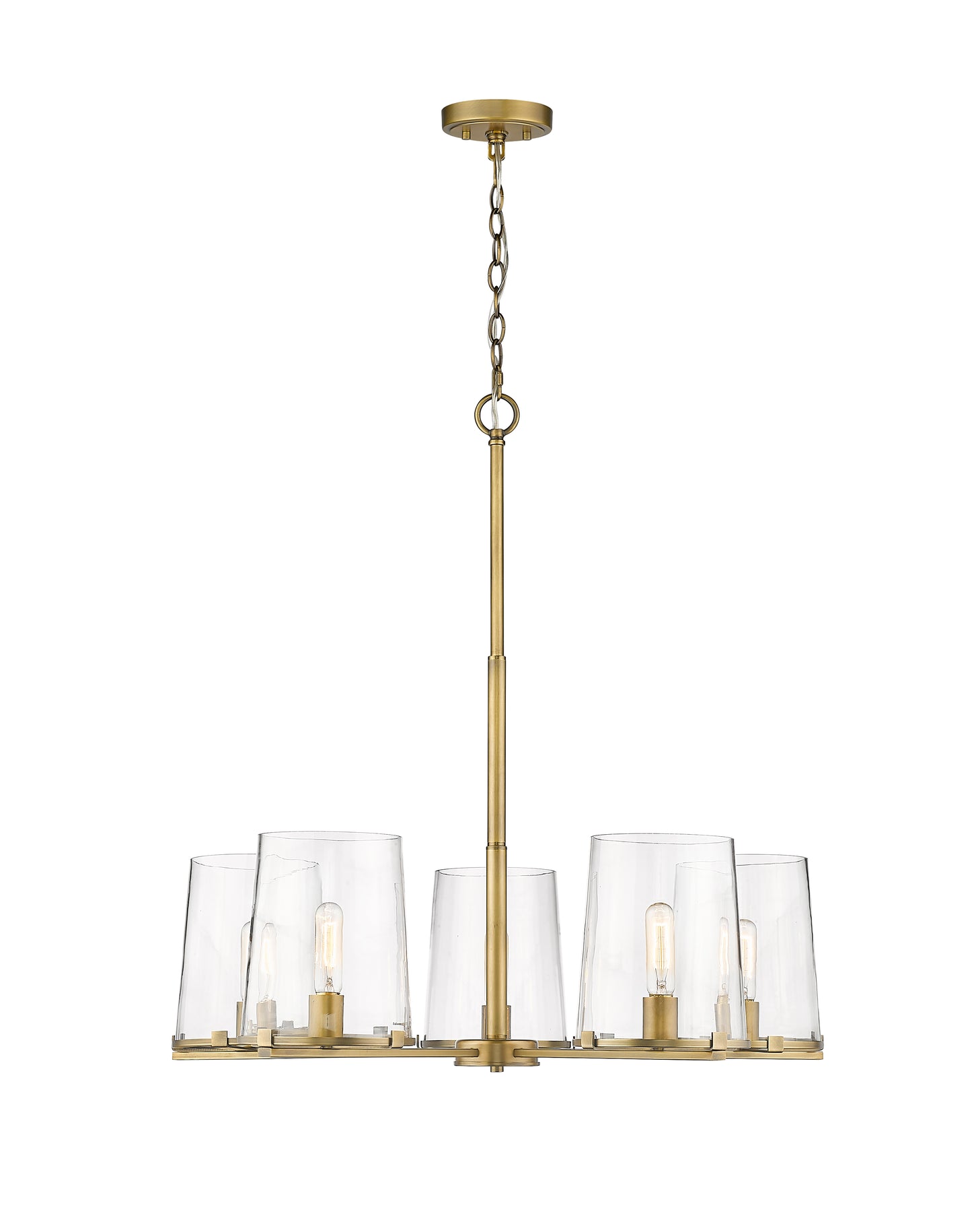 3032-5RB - Callista 5 Light 33" Chandelier - Rubbed Brass