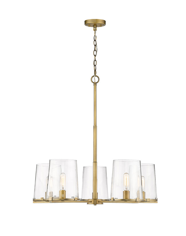 3032-5RB - Callista 5 Light 33" Chandelier - Rubbed Brass