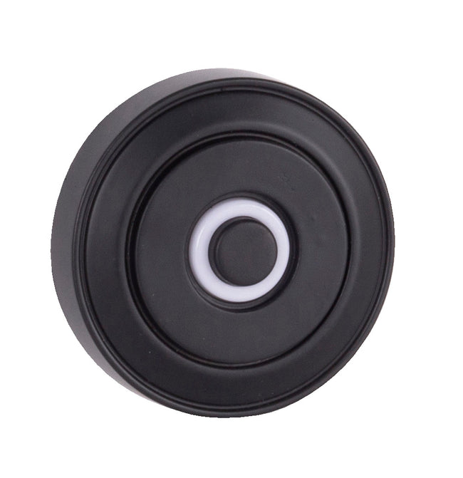 PB5003-FB - Push Button-Surface Mount 1 Light 2.75" Wide Chime Button - Flat Black