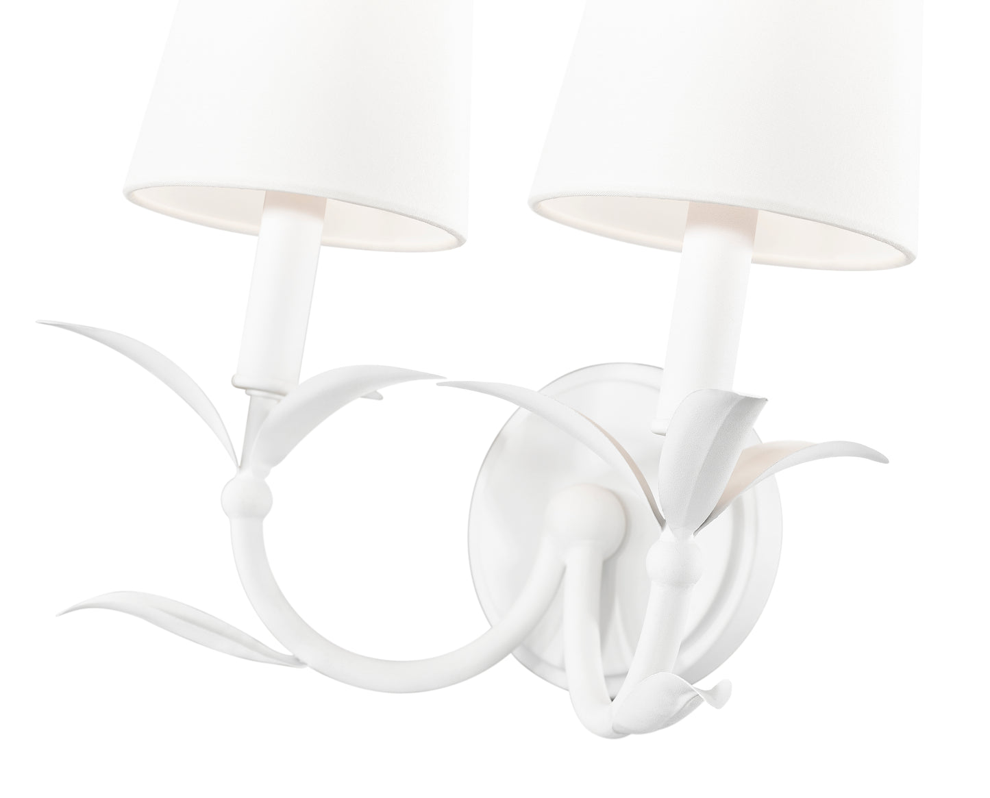 830-2S-TXWH - Aslin 2 Light Wall 12" Sconce - Textured White