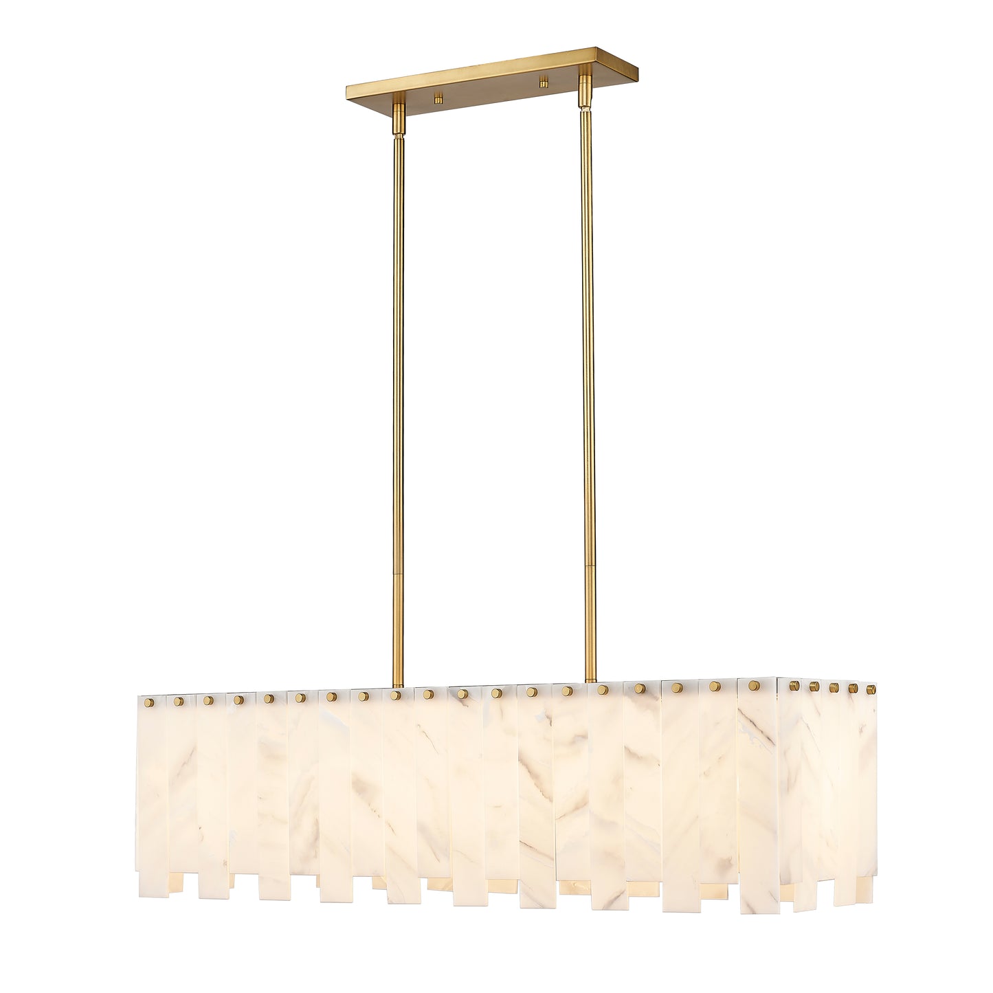 345-40L-RB - Viviana 5 Light Linear 41" Chandelier - Rubbed Brass