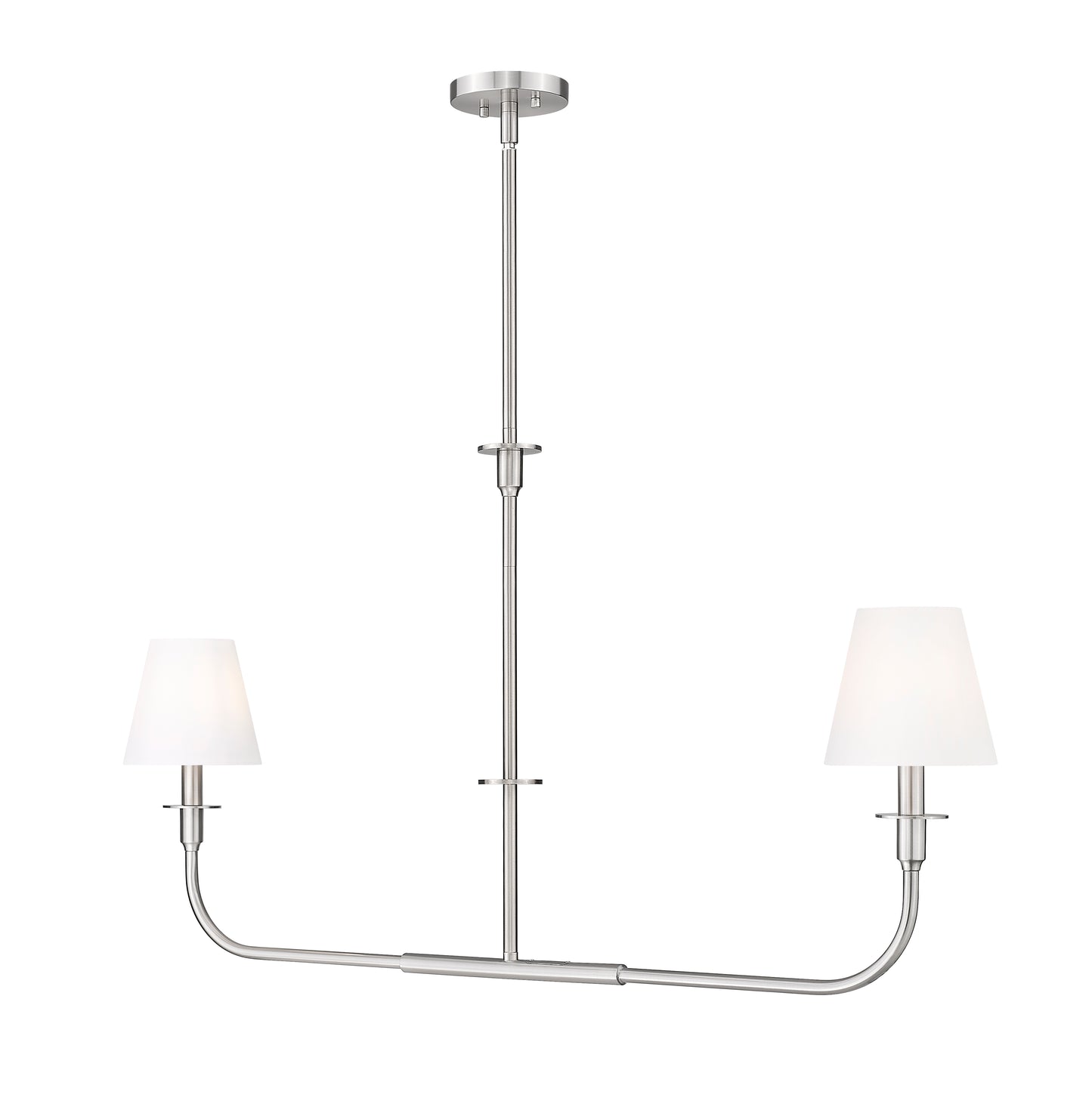 3049-42L-BN - Tova 2 Light Linear 46" Chandelier - Brushed Nickel