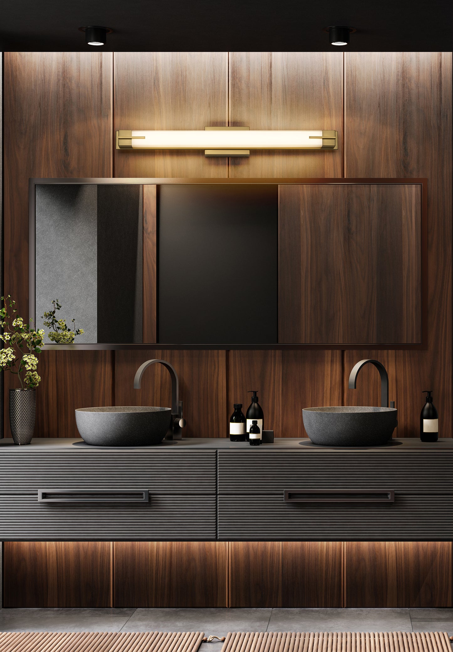 4100-33W-MGLD-LED - Chase 1 Light 33" Vanity - Modern Gold