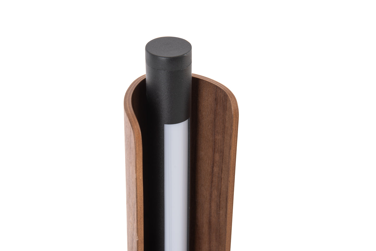 87031FBWAL-F - Cameron 1 Light 63" High Floor Lamp - Flat Black / Walnut