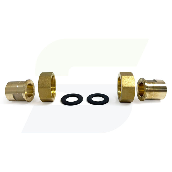 UFS-050T - 1/2" Brass Union FNPT Threaded Fitting Kit - 2 Pack