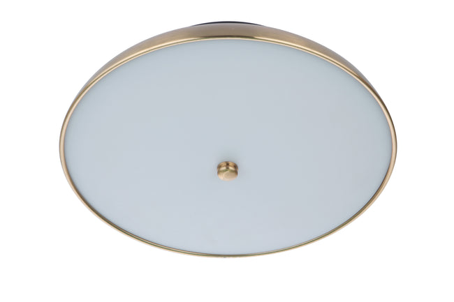 X6813-FBSB-LED - Soul 1 Light 12.5" Wide Flush Mount - Flat Black / Satin Brass