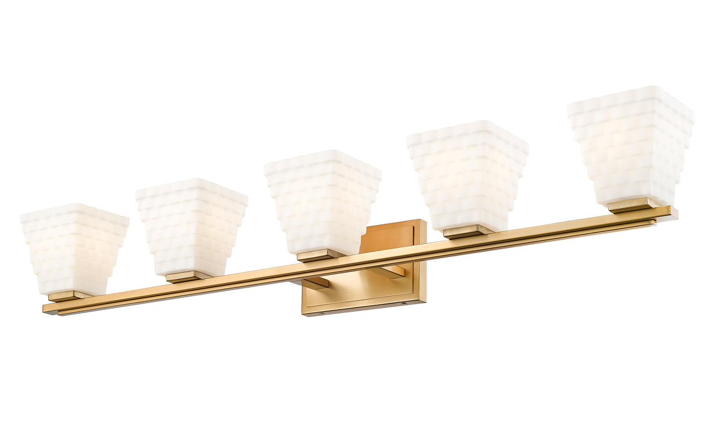 7514-5V-MGLD - Annalise 5 Light 42" Vanity - Modern Gold