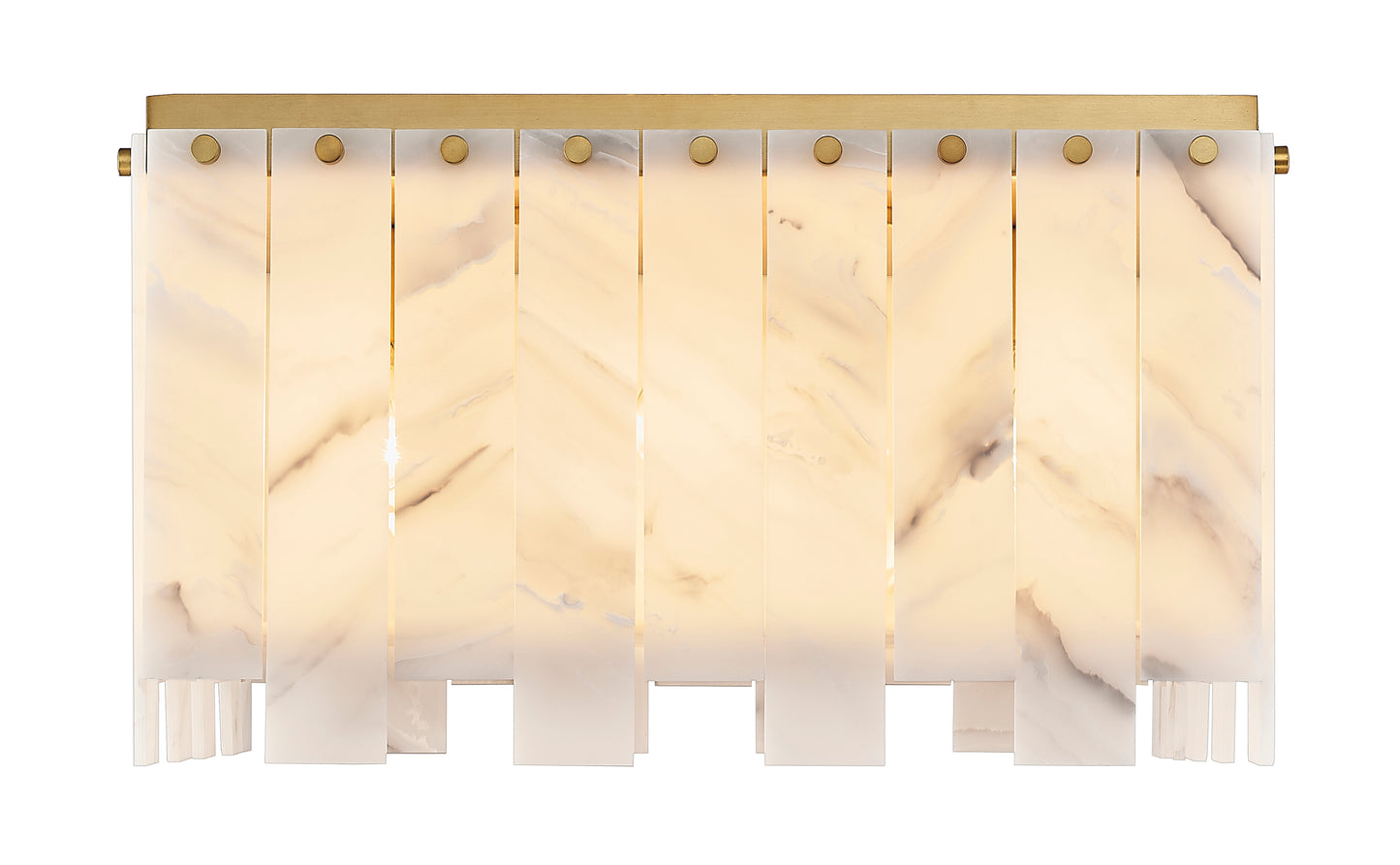 345F20-RB - Viviana 9 Light Flush 20" Mount - Rubbed Brass