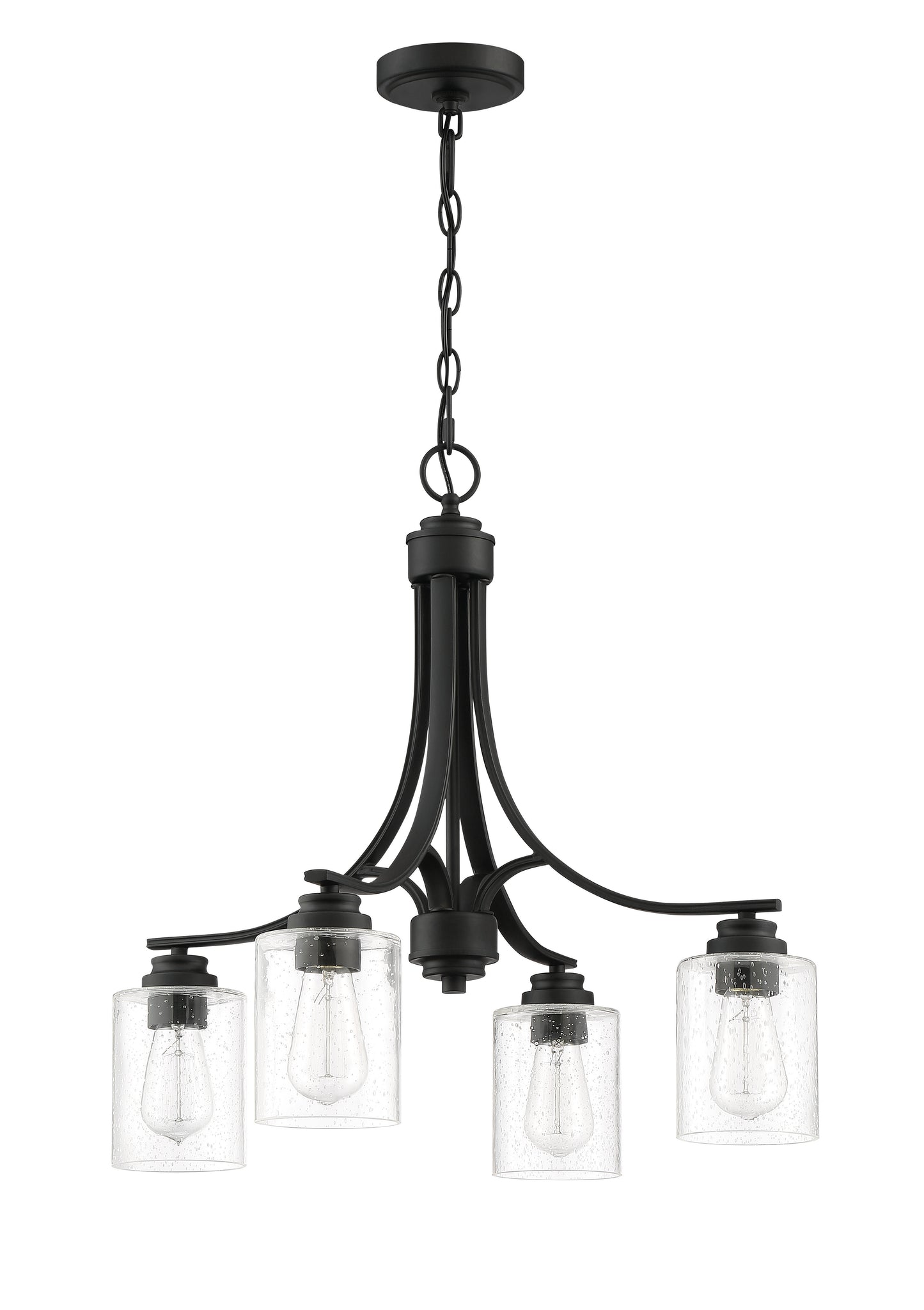 50524-FB - Bolden 4 Light 23" Wide Chandelier - Flat Black