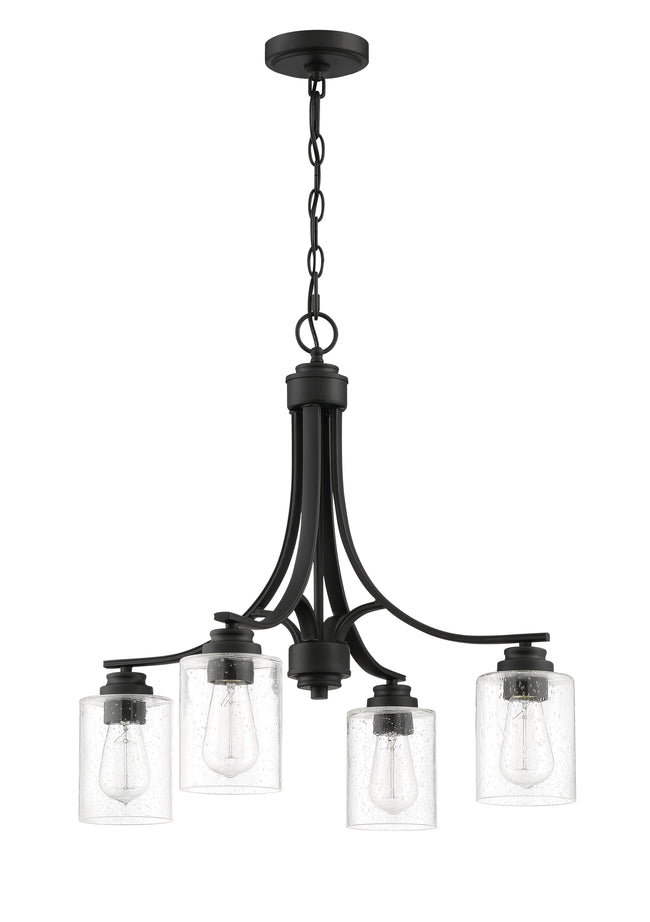 50524-FB - Bolden 4 Light 23" Wide Chandelier - Flat Black