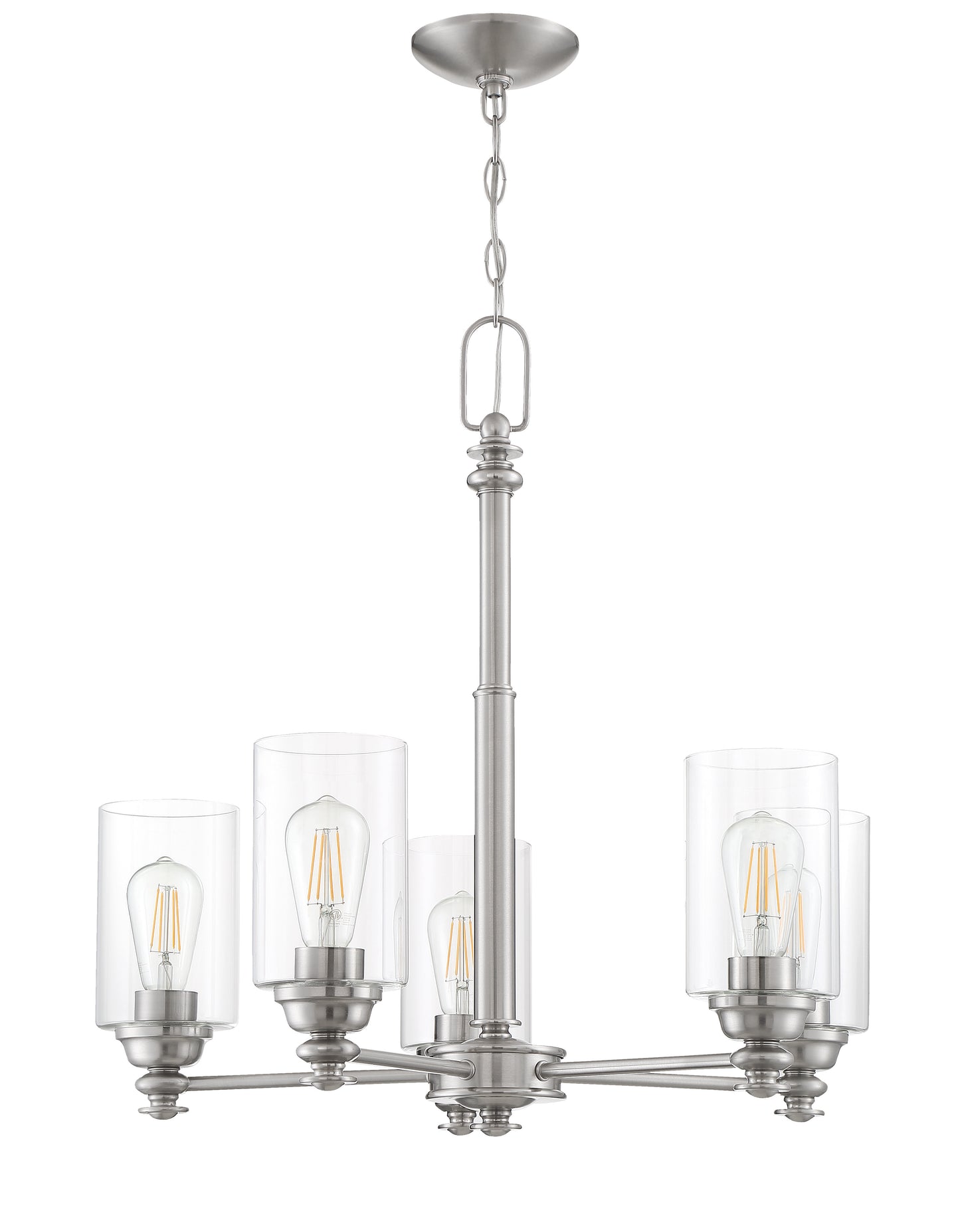 49825-BNK-C - Dardyn 5 Light 25" Wide Chandelier - Brushed Nickel