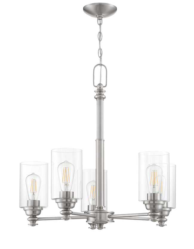 49825-BNK-C - Dardyn 5 Light 25" Wide Chandelier - Brushed Nickel