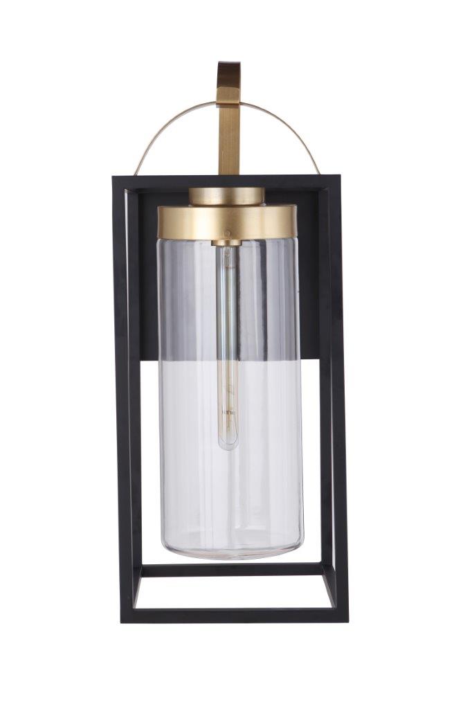 ZA4834-MNSB - Neo 1 Light 28" High Outdoor Wall Lantern - Midnight / Satin Brass