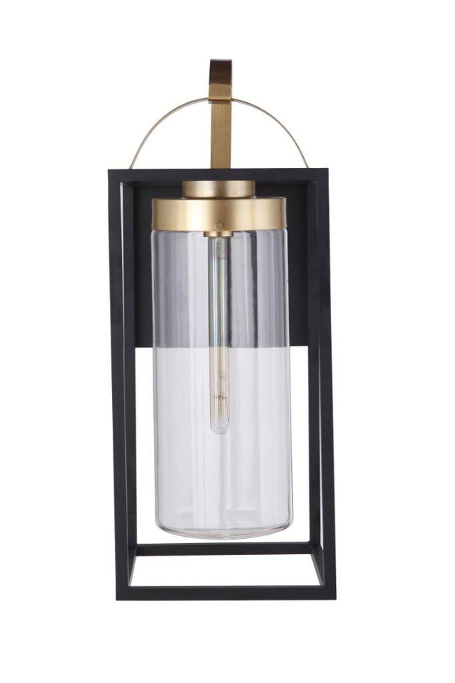 ZA4834-MNSB - Neo 1 Light 28" High Outdoor Wall Lantern - Midnight / Satin Brass