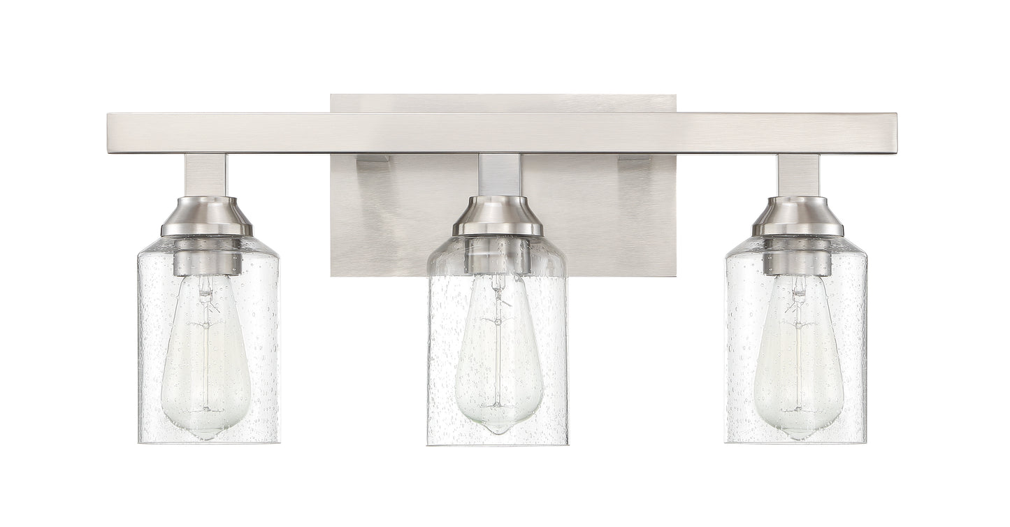 53103-BNK - Chicago 3 Light 22" Wide Vanity Light - Brushed Nickel