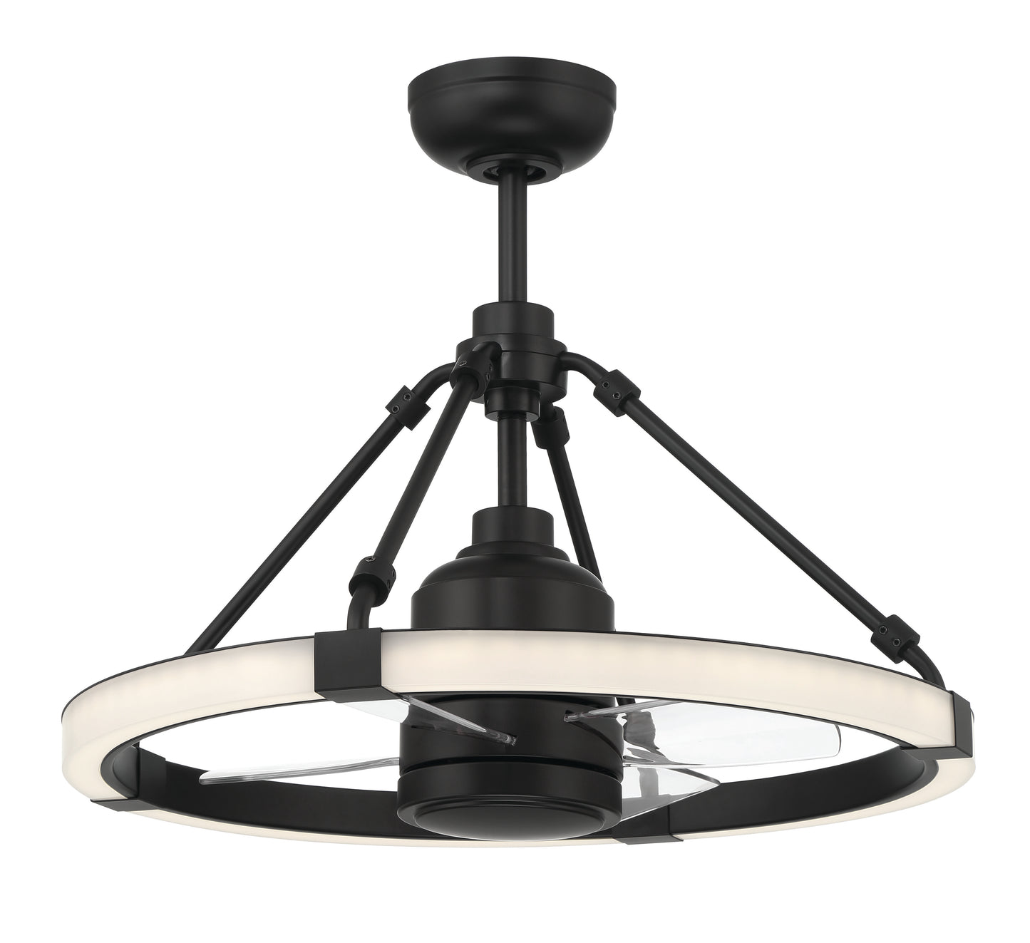 LVY24FB4 - Levy 19" 4 Blade Ceiling Fan with Light Kit - Flat Black