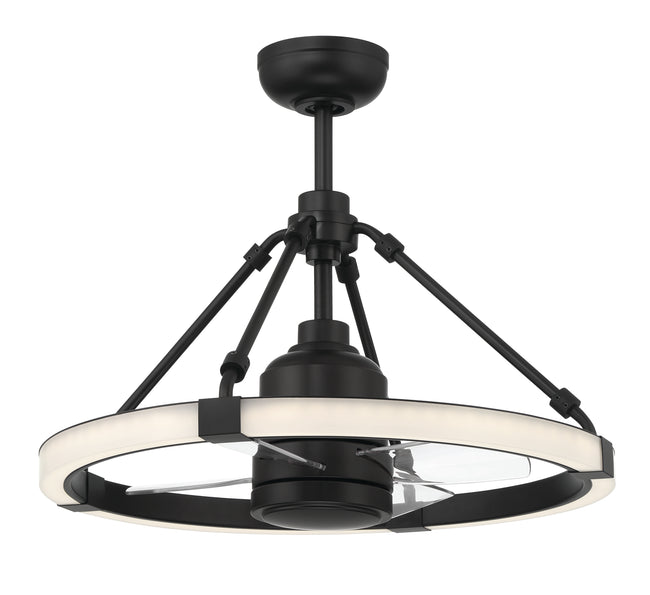 LVY24FB4 - Levy 19" 4 Blade Ceiling Fan with Light Kit - Flat Black