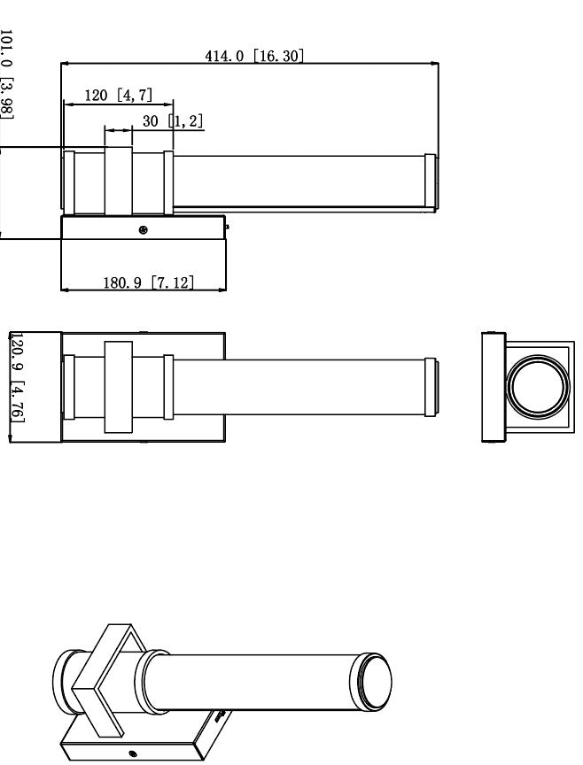 1019-1S-BN-LED - Idris 1 Light Wall 16" Sconce - Brushed Nickel