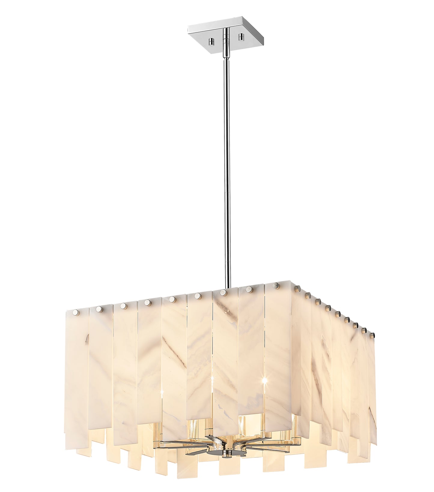 345P20-PN - Viviana 8 Light 20" Chandelier - Polished Nickel