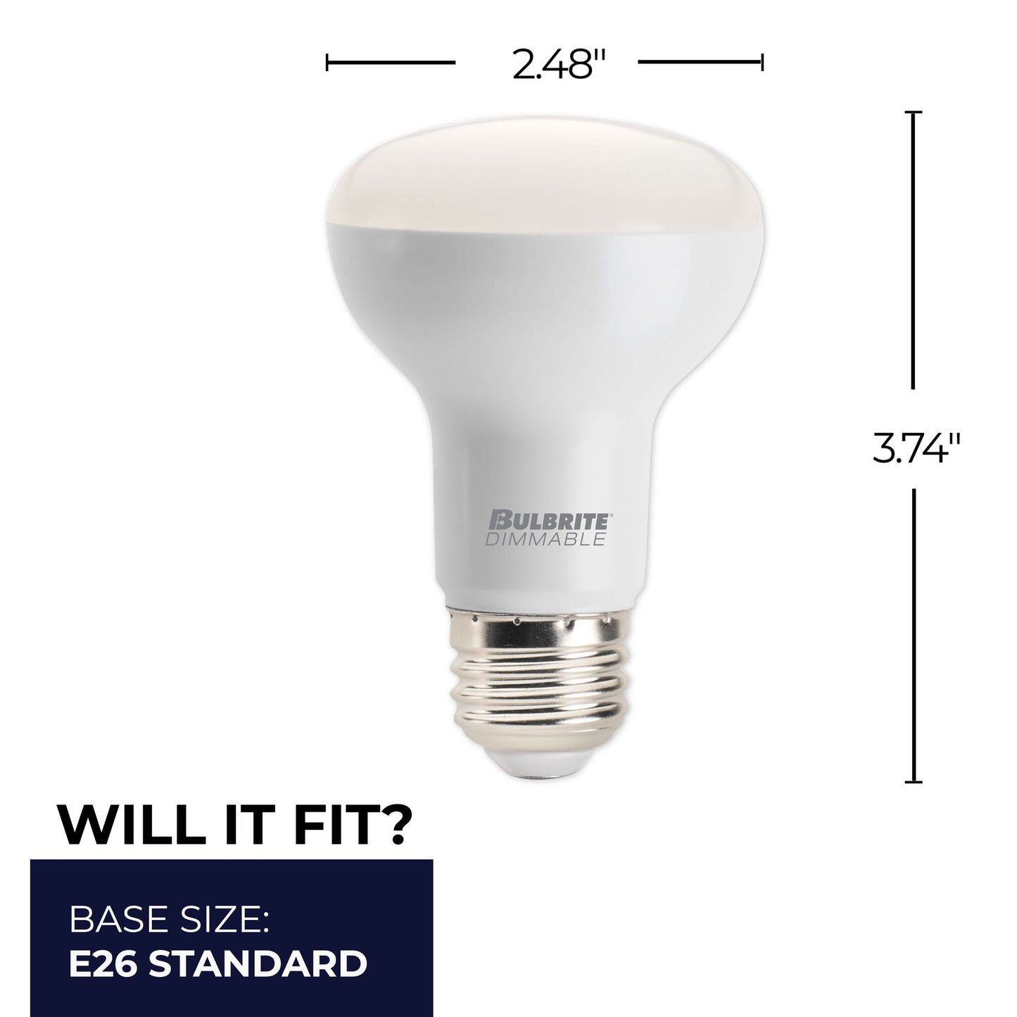 772865 - Dimmable Frost R20 LED Light Bulb - 7.5 Watt - 3000K - 4 Pack