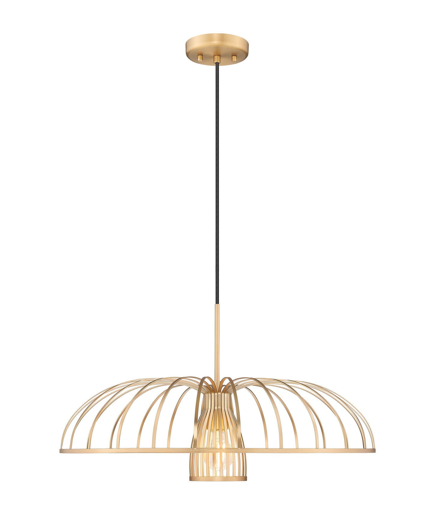 623P24-MGLD - Valencia 1 Light 24" Pendant - Modern Gold