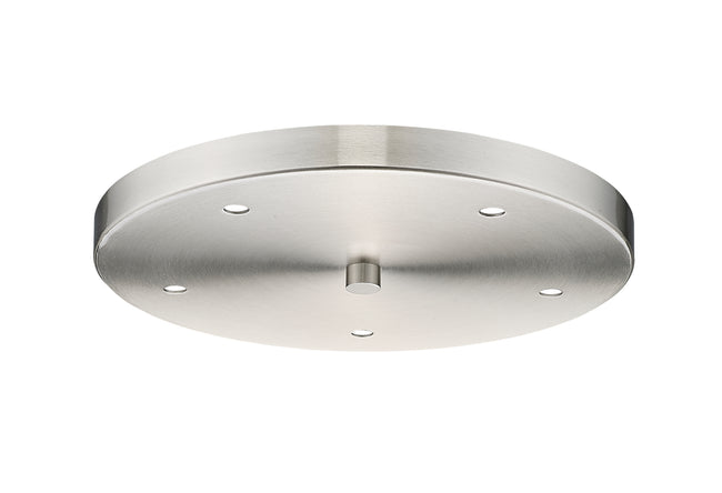 CP1205R-BN - Multi Point Canopy 5 Light Ceiling 12" Plate - Brushed Nickel
