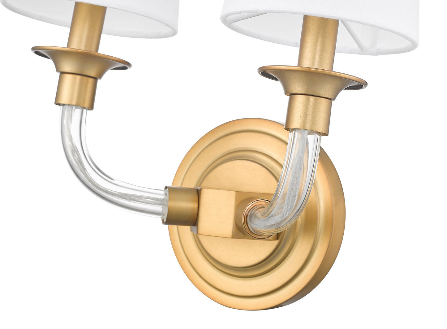 1950-2S-RB - Katerina 2 Light Wall 13" Sconce - Rubbed Brass