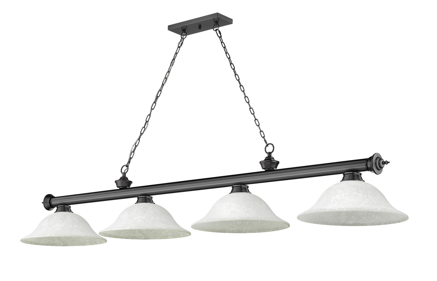 2306-4BP-WM16 - Cordon 4 Light 82" Billiard - Bronze Plate