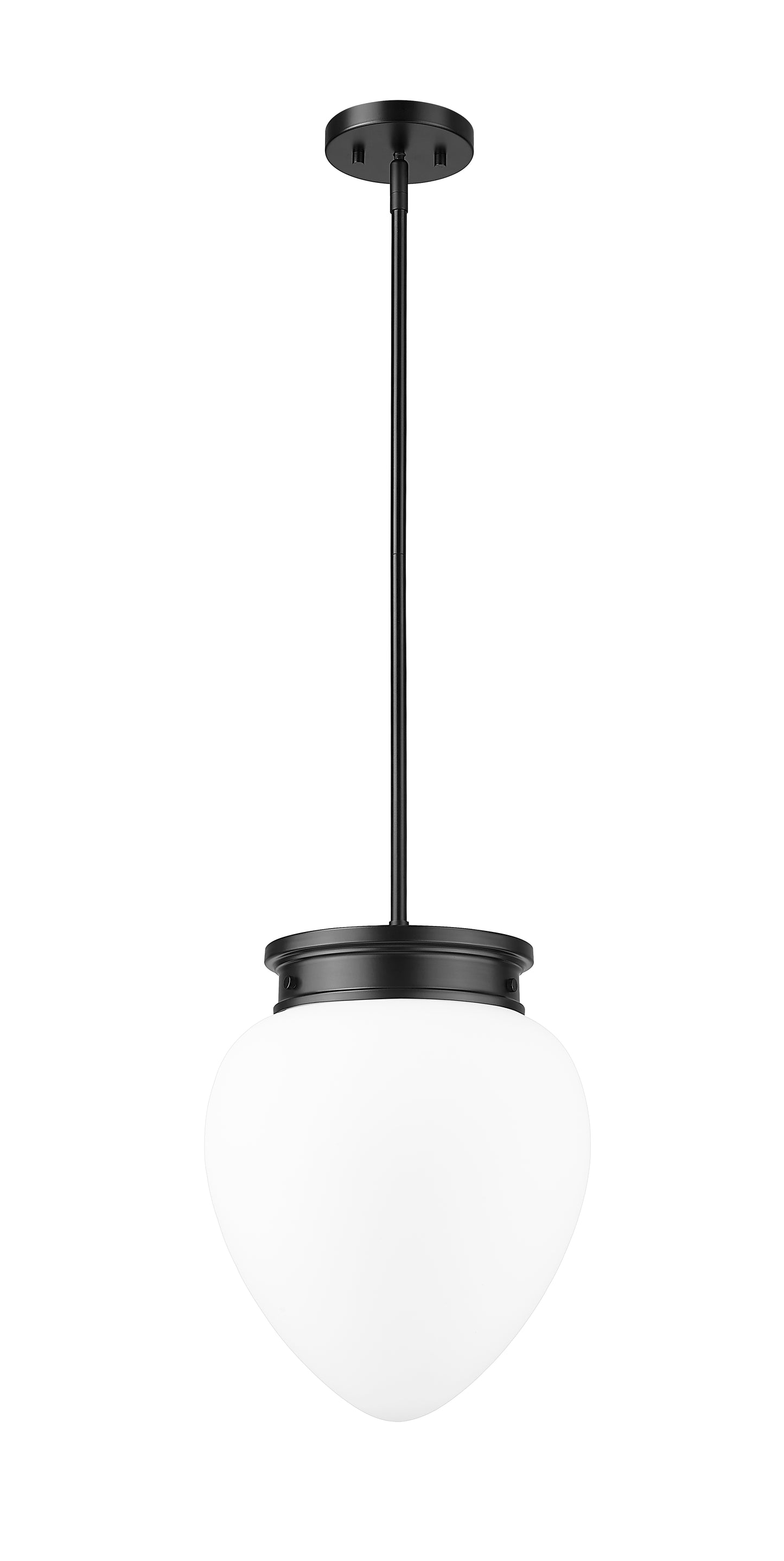 1945P12-MB - Gideon 1 Light 12" Pendant - Matte Black