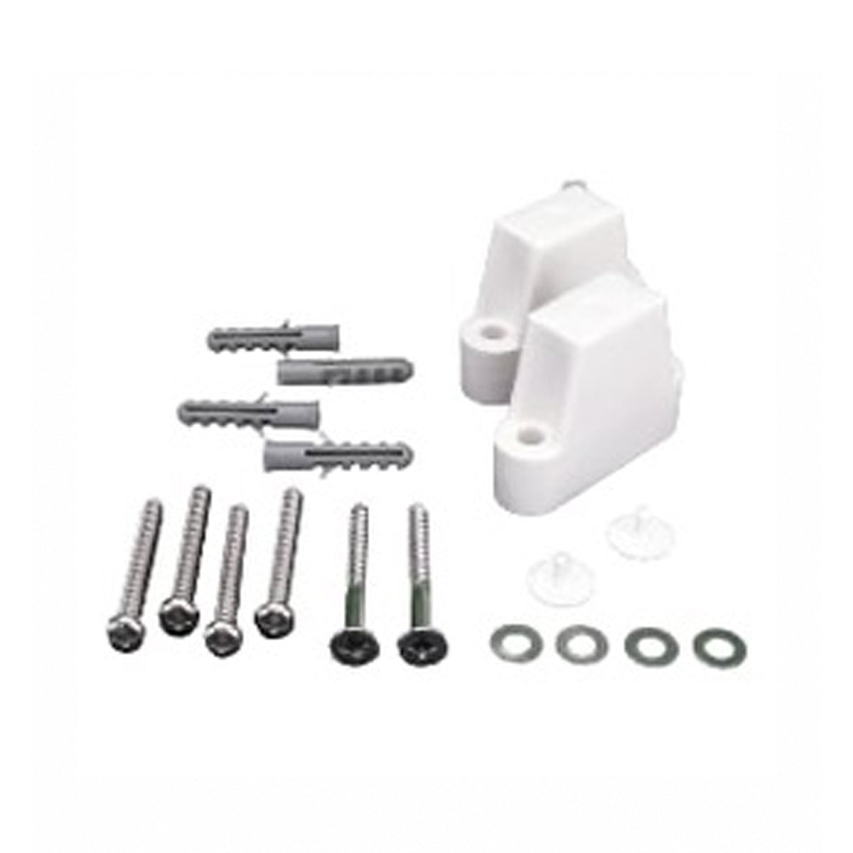 THU742#01-A Toilet Mounting Hardware - Cotton White