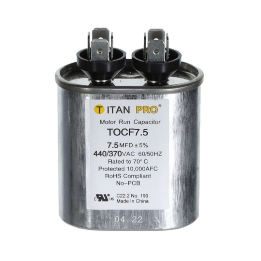 TOCF7.5 - TITAN PRO CAPACITOR 7.5MFD 440/370V OVAL