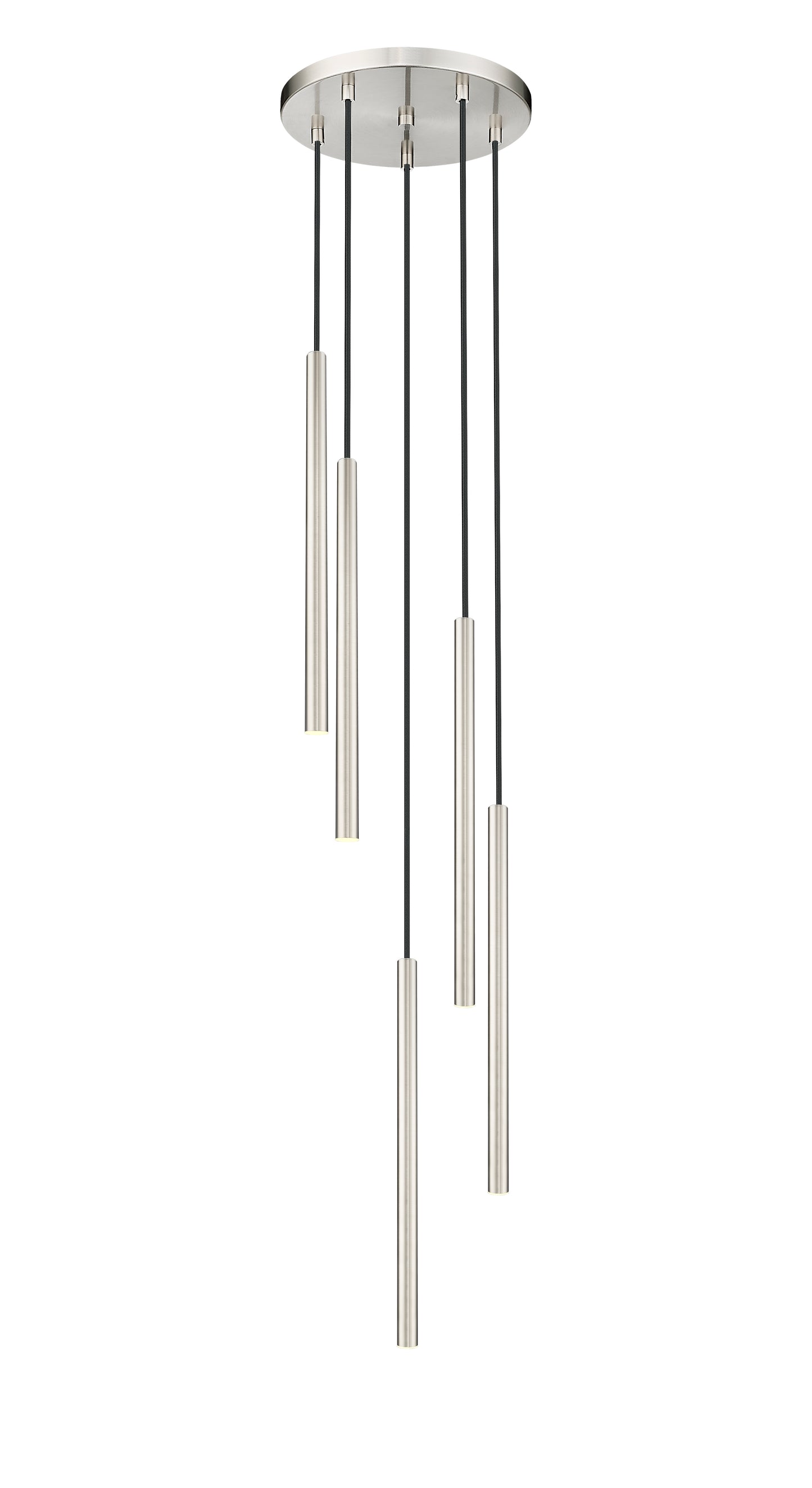 919MP24-5R-BN-LED - Forest 5 Light 12" Chandelier - Brushed Nickel
