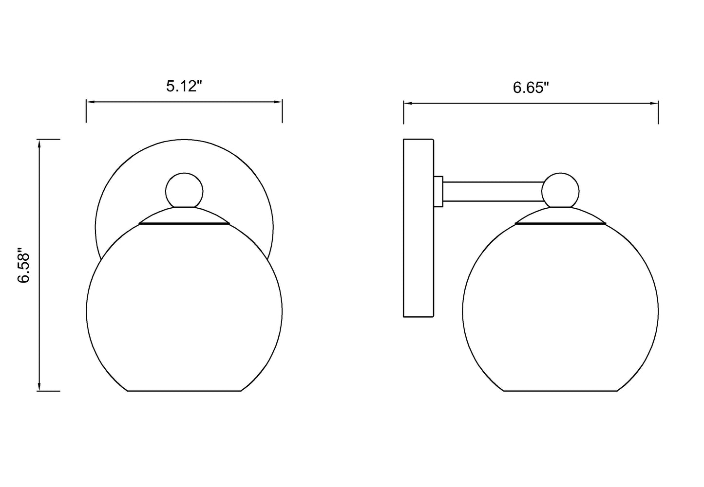 1100-1S-CH - Neoma 1 Light Wall 7" Sconce - Chrome