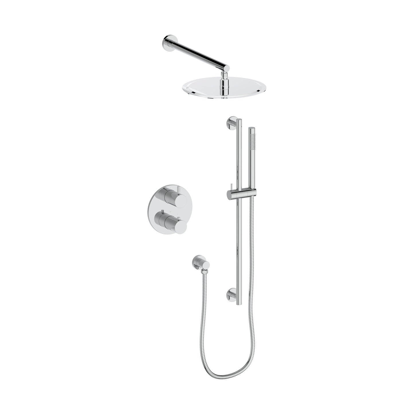 EMBY-SHS-T2-CH - Emerald Bay Thermostatic Shower System in Chrome