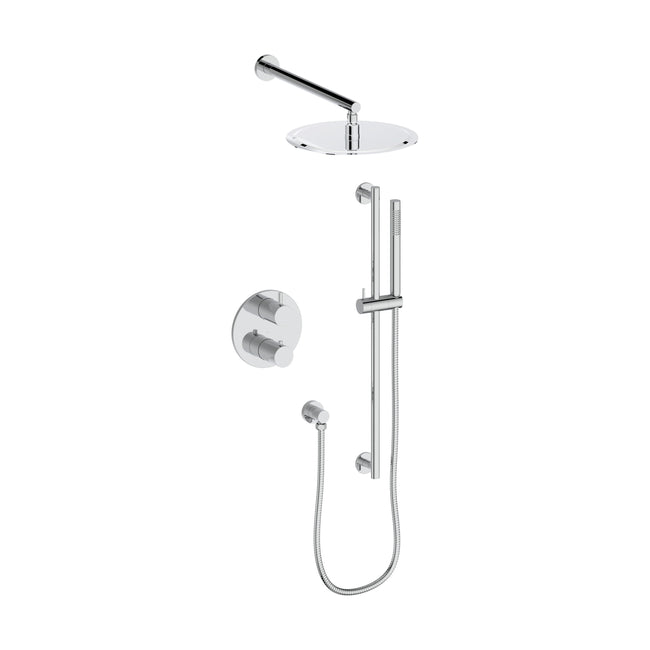 EMBY-SHS-T2-CH - Emerald Bay Thermostatic Shower System in Chrome