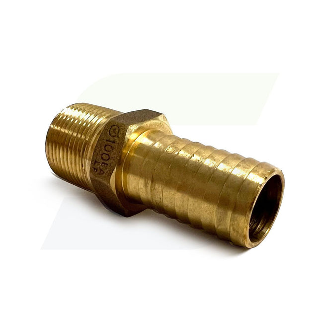 RBMANL100 - 1" Brass Hose Barb x MPT Male Adapter