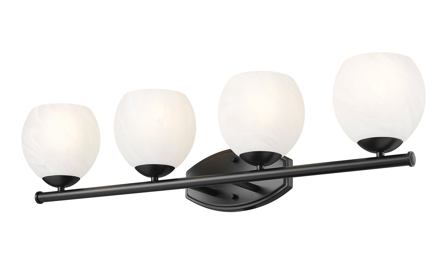 1963-4V-MB - Colette 4 Light 32" Vanity - Matte Black