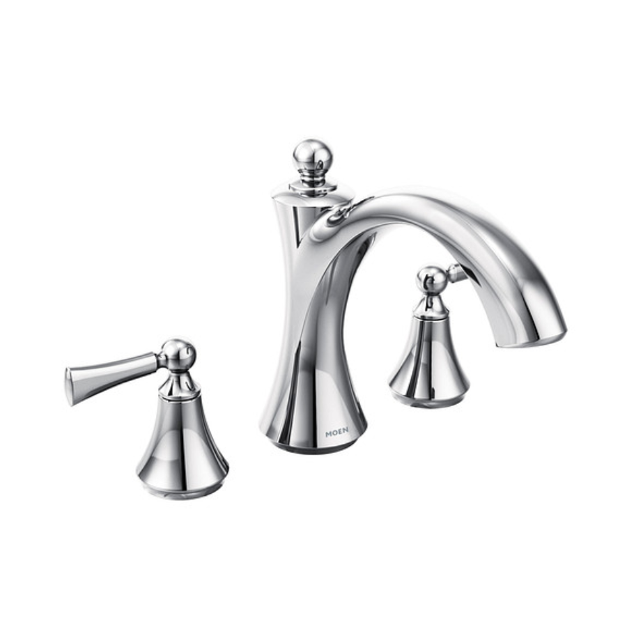 T653 - Wynford Two-Handle Non-Diverter Roman Tub Faucet - Chrome