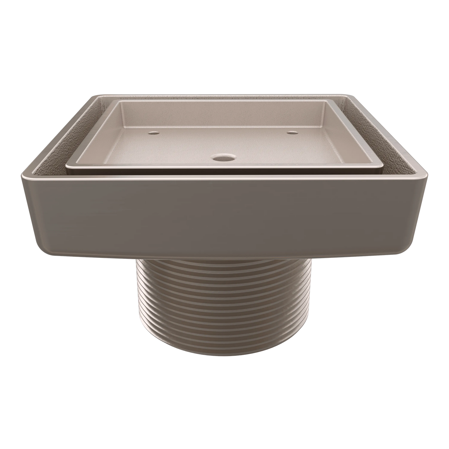 ETID-4-BN - 4" Legacy Solid Forged Brass Tile-In Drain - Brushed Nickel