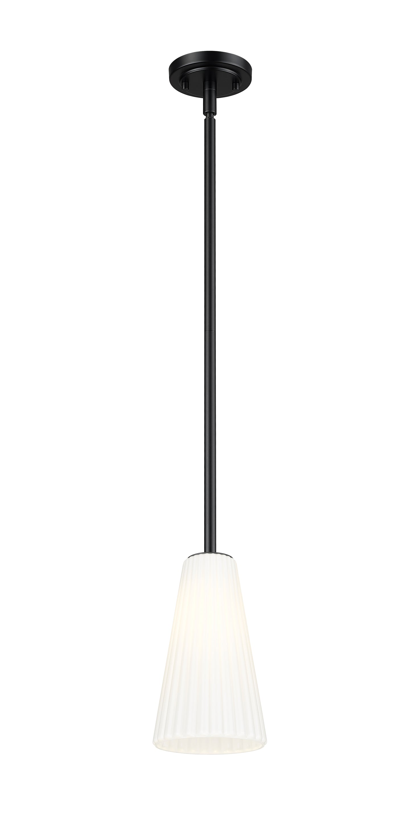3043P6-ROD-MB - Farrell 1 Light 6" Pendant - Matte Black