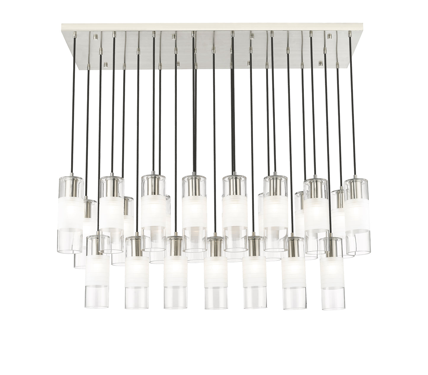 824P-23L-BN - Alton 23 Light Linear 54" Chandelier - Brushed Nickel